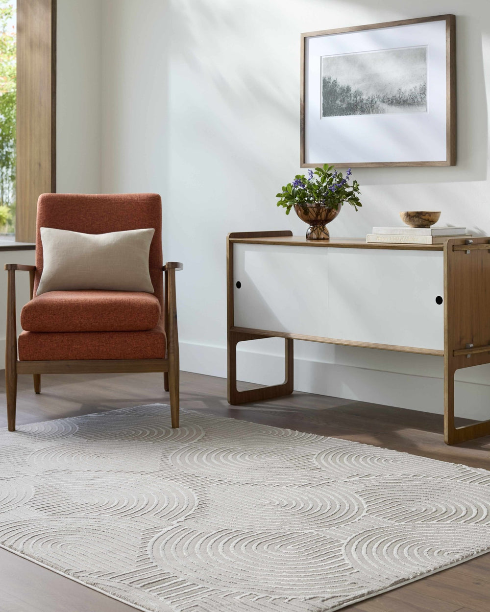 Aucoin Contemporary Geometrical Gray Washable Rug - The Rug Decor