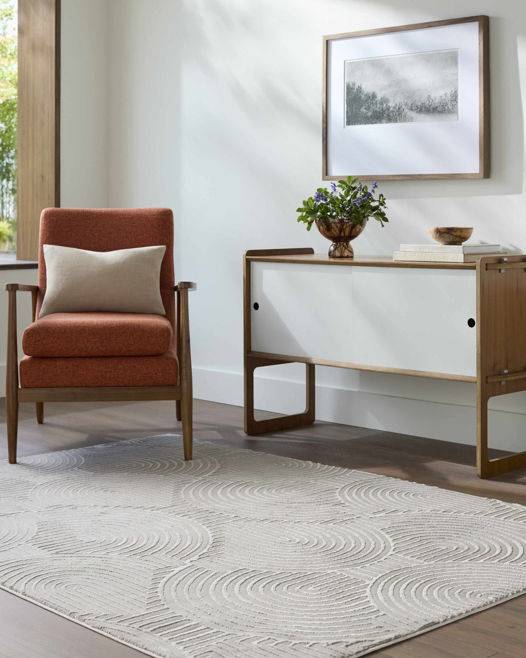 Aucoin Contemporary Geometrical Gray Washable Rug - The Rug Decor