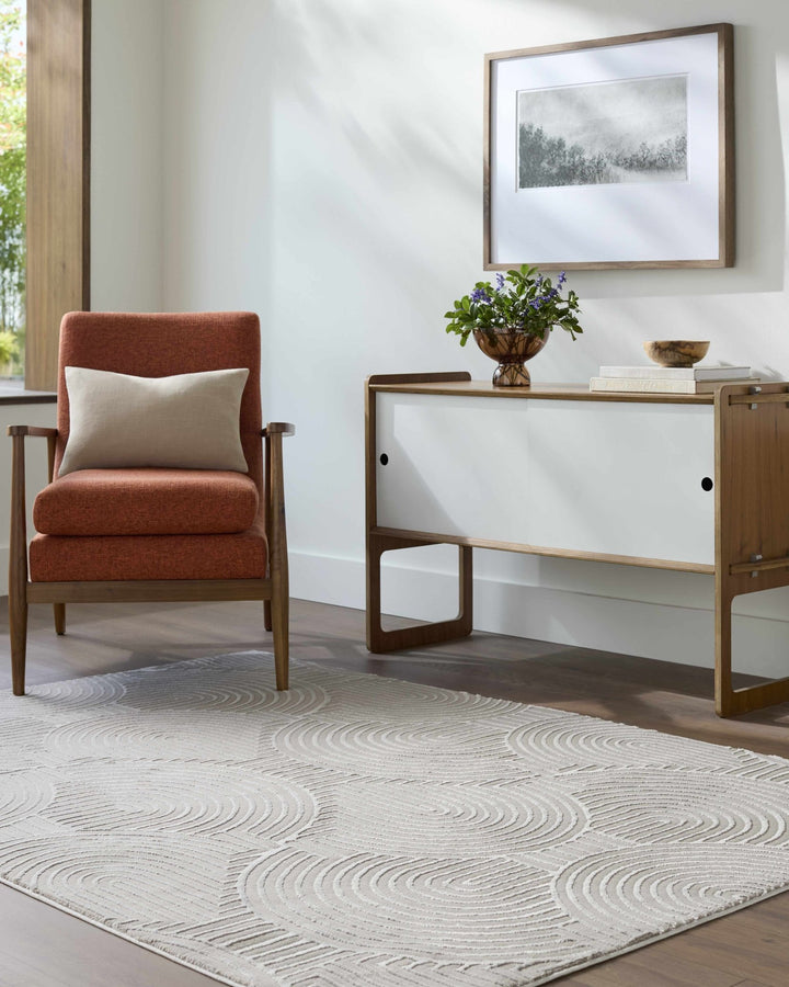 Aucoin Contemporary Geometrical Gray Washable Rug - The Rug Decor