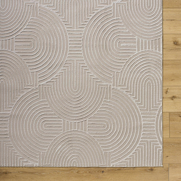 Aucoin Contemporary Geometrical Gray Washable Rug - The Rug Decor