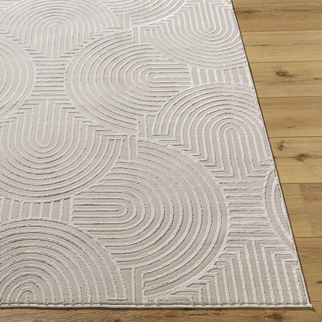 Aucoin Contemporary Geometrical Gray Washable Rug - The Rug Decor