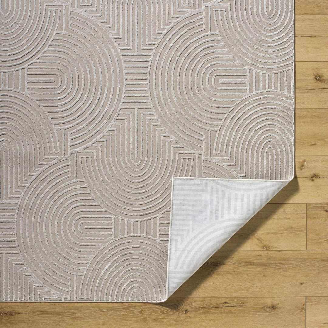 Aucoin Contemporary Geometrical Gray Washable Rug - The Rug Decor