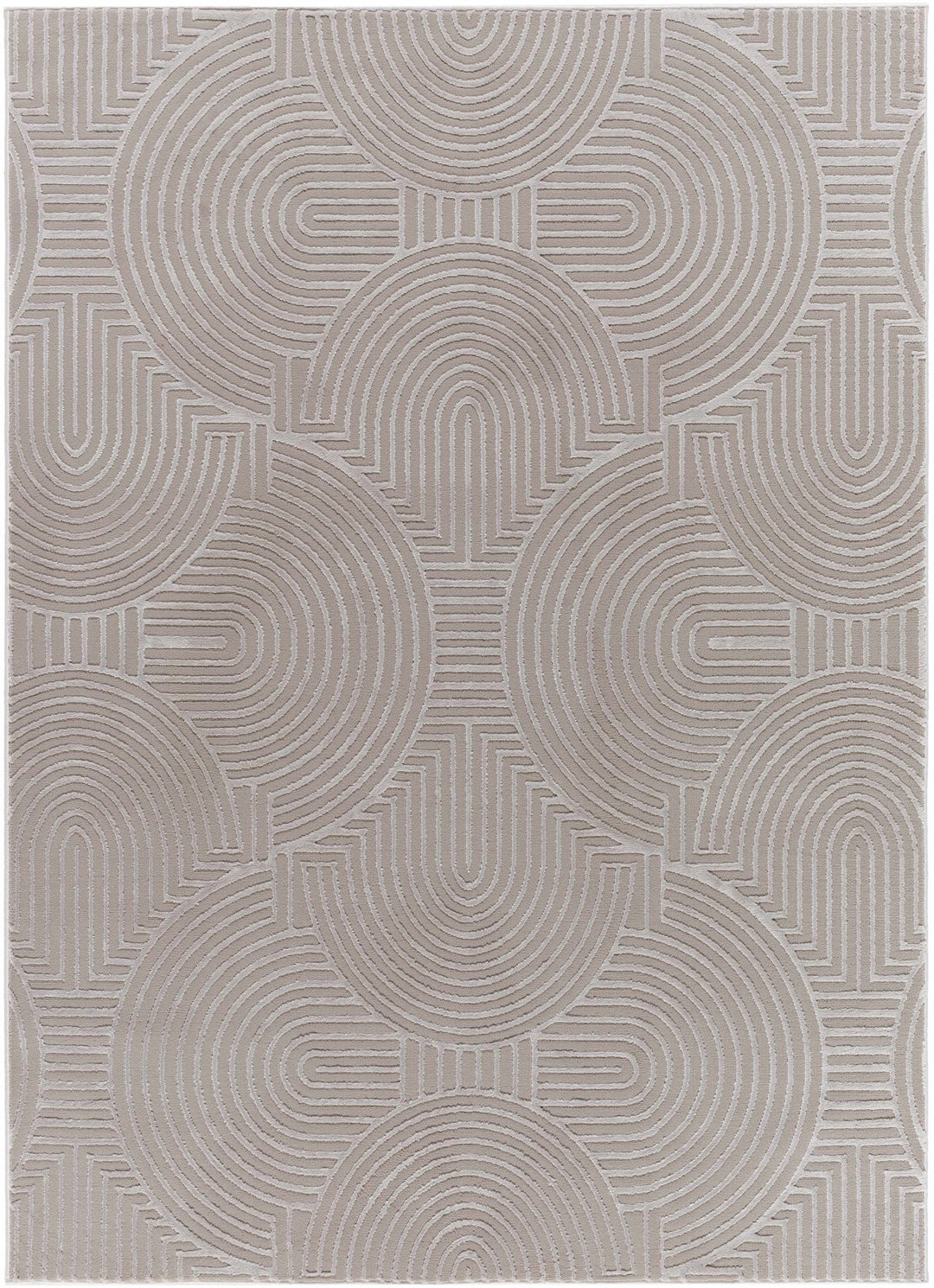 Aucoin Contemporary Geometrical Gray Washable Rug - The Rug Decor