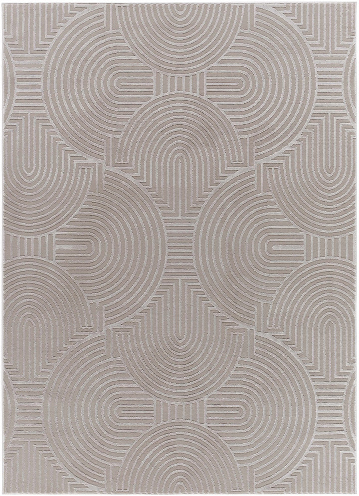 Aucoin Contemporary Geometrical Gray Washable Rug - The Rug Decor