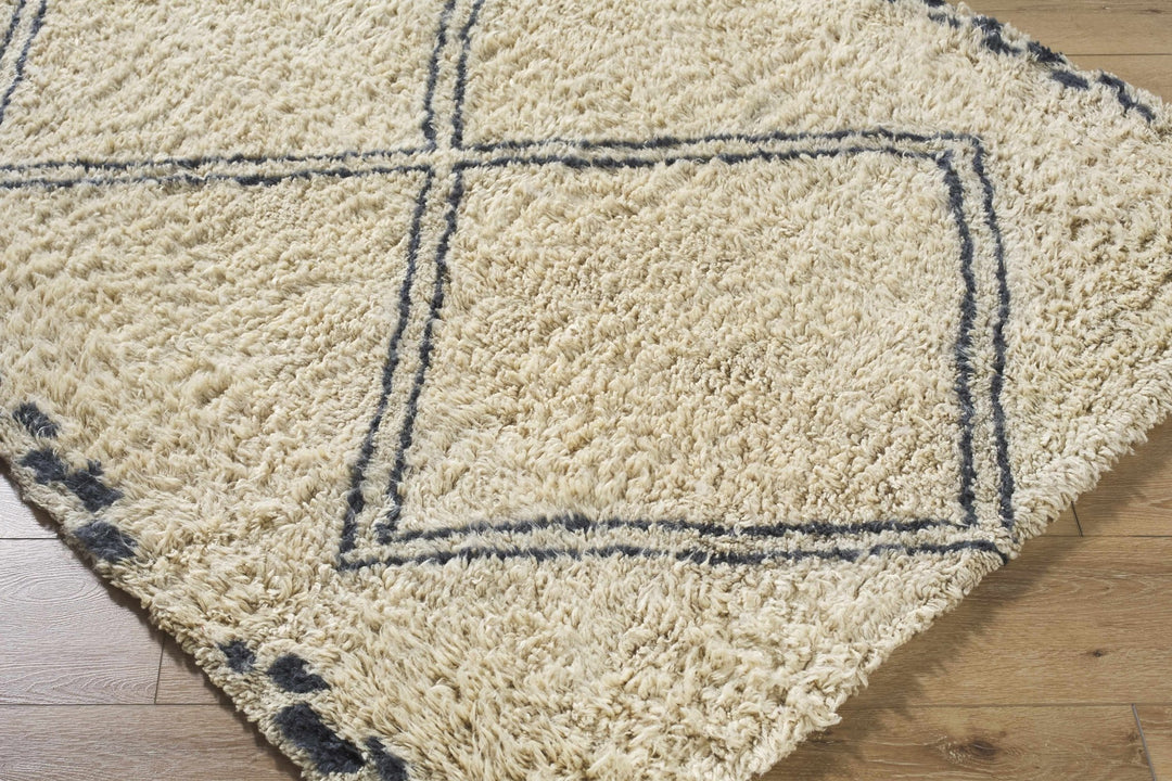 Audrey Contemporary Geometrical Beige And Black Rug - The Rug Decor