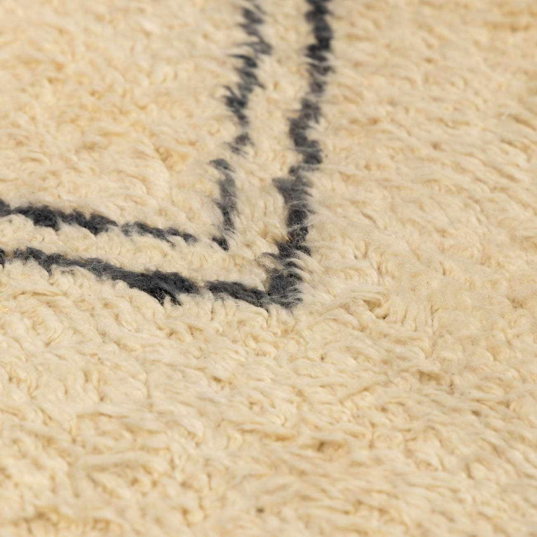 Audrey Contemporary Geometrical Beige And Black Rug - The Rug Decor