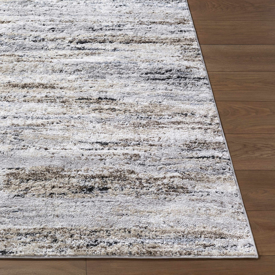 Aurera Contemporary Abstract Gray And Beige Area Rug - The Rug Decor