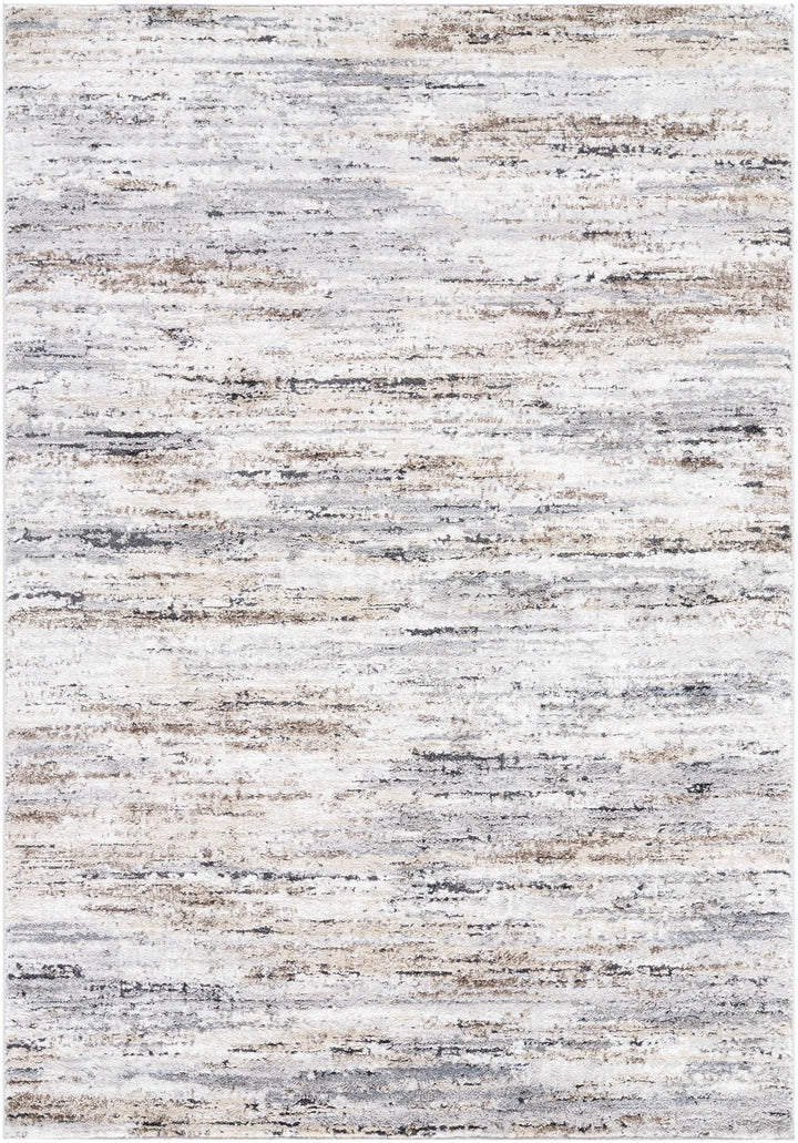 Aurera Contemporary Abstract Gray And Beige Area Rug - The Rug Decor