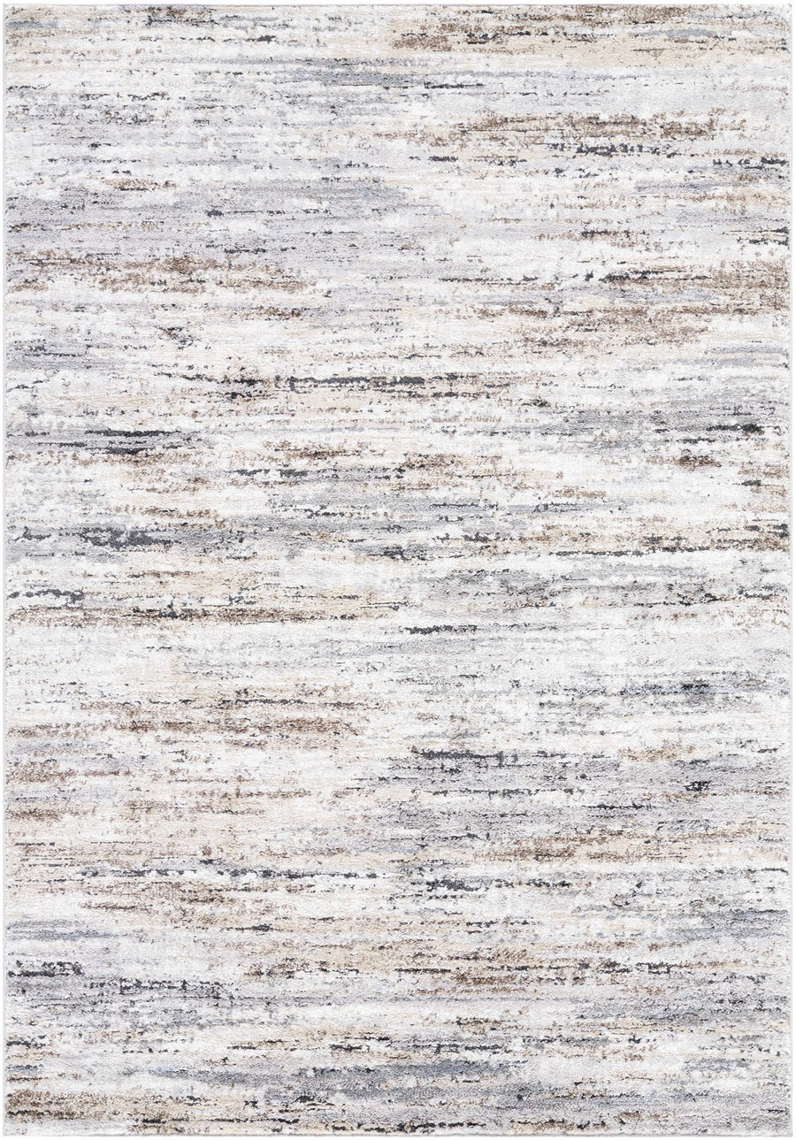 Aurera Contemporary Abstract Gray And Beige Area Rug - The Rug Decor