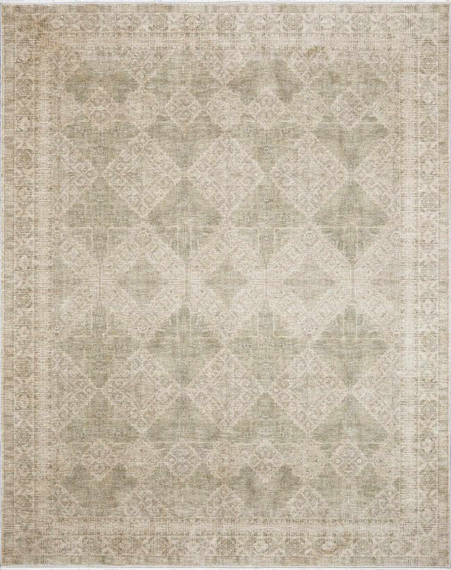 Aurica Traditional Style Beige And Green Area Rug - The Rug Decor