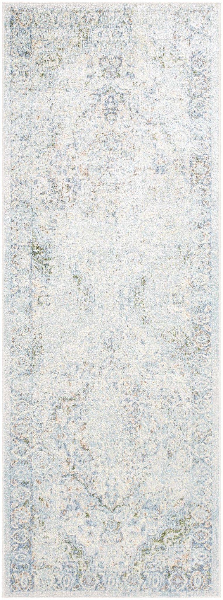 Aurum Traditional Style Beige And Blue Washable Area Rug - The Rug Decor