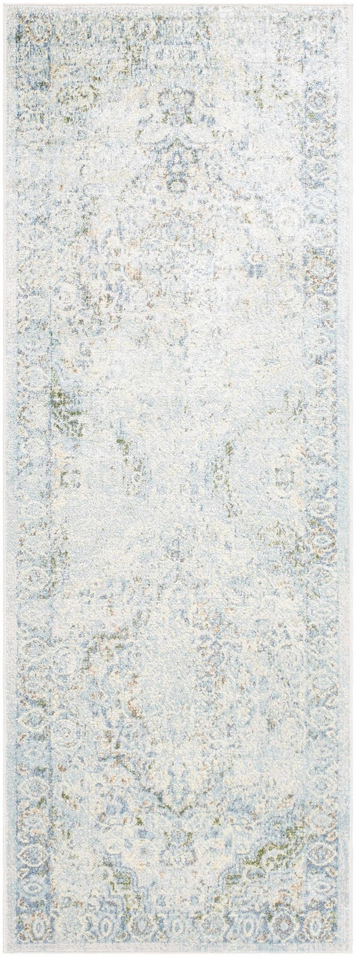 Aurum Traditional Style Beige And Blue Washable Area Rug - The Rug Decor