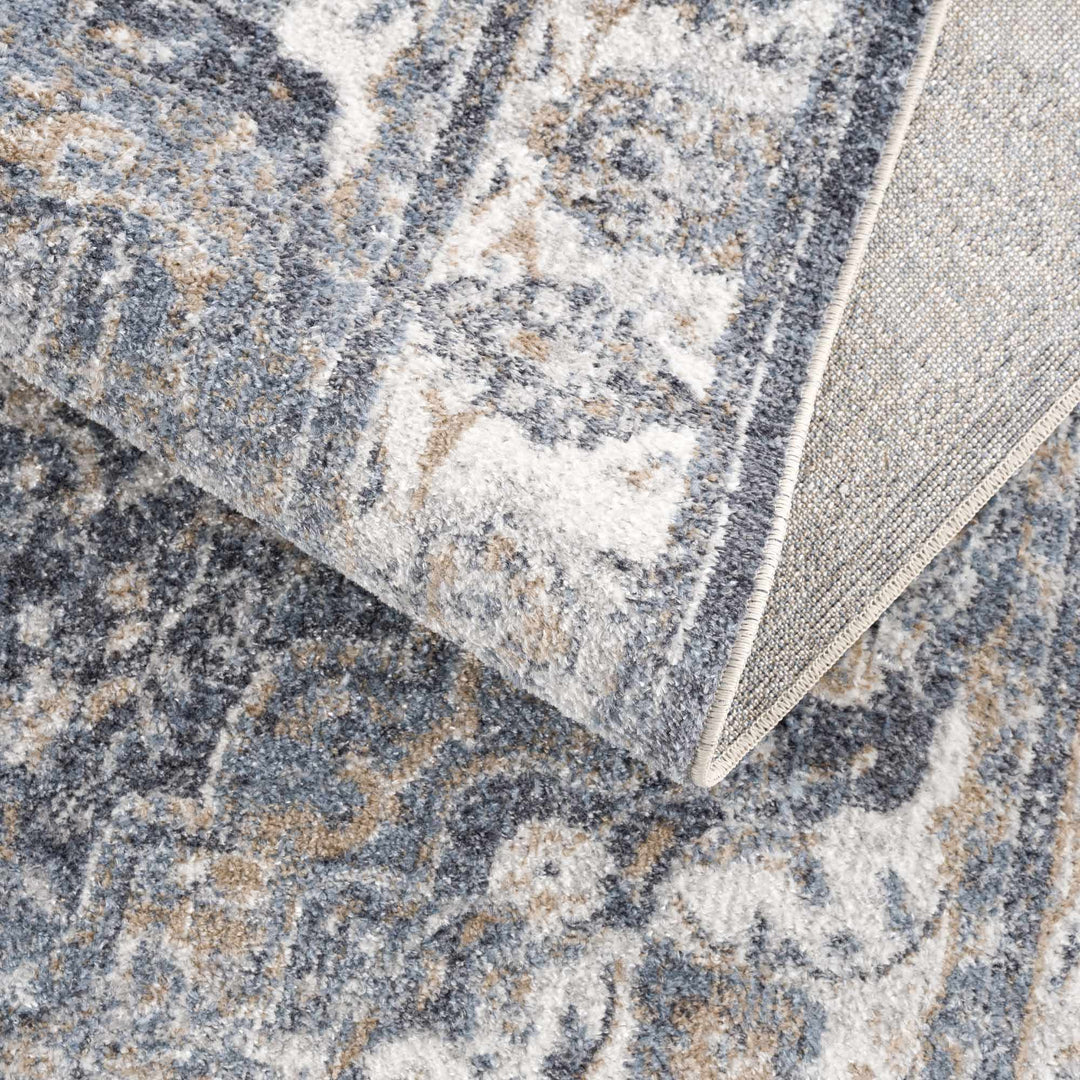 Aurum Traditional Style Ivory And Gray Washable Area Rug - The Rug Decor