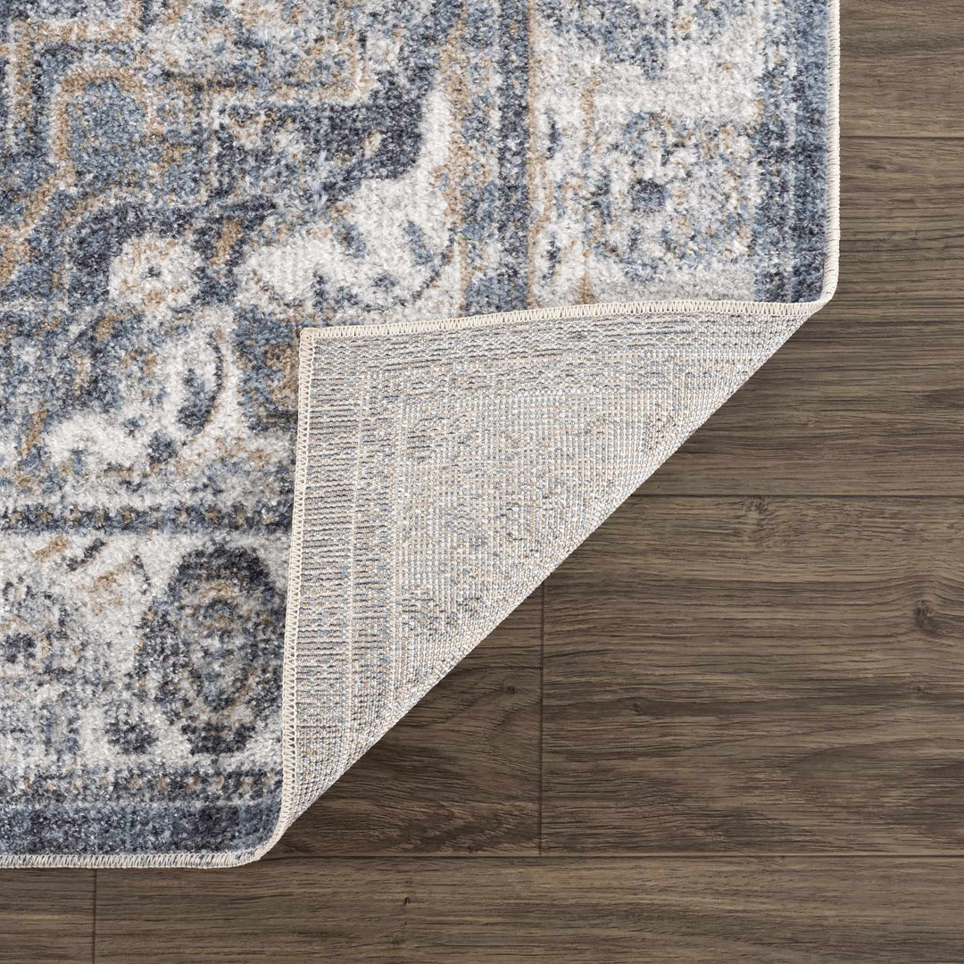 Aurum Traditional Style Ivory And Gray Washable Area Rug - The Rug Decor