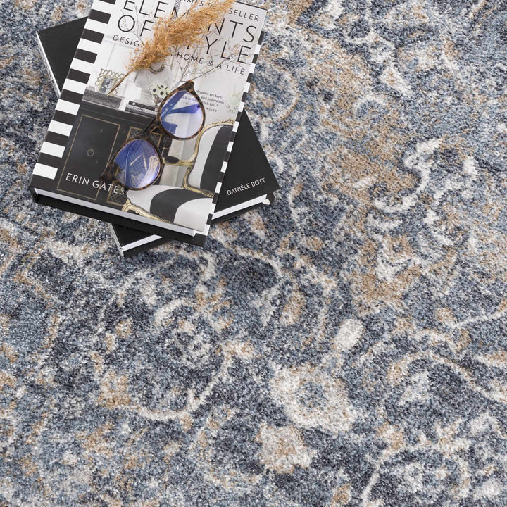 Aurum Traditional Style Ivory And Gray Washable Area Rug - The Rug Decor