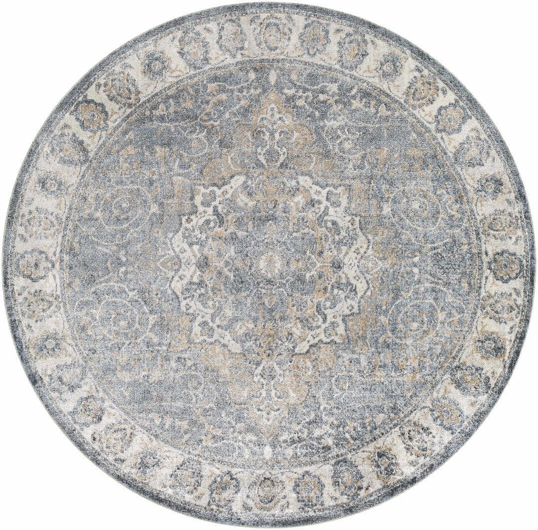 Aurum Traditional Style Ivory And Gray Washable Area Rug - The Rug Decor