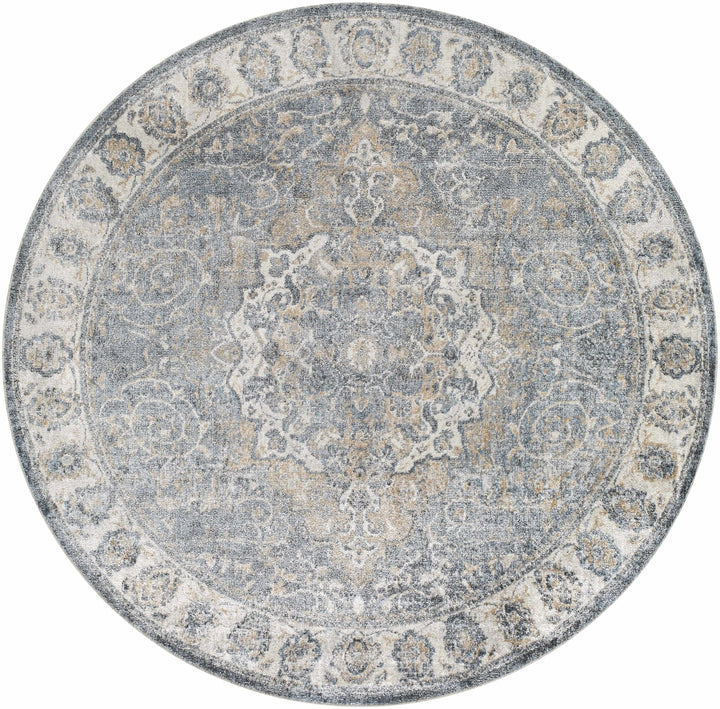 Aurum Traditional Style Ivory And Gray Washable Area Rug - The Rug Decor