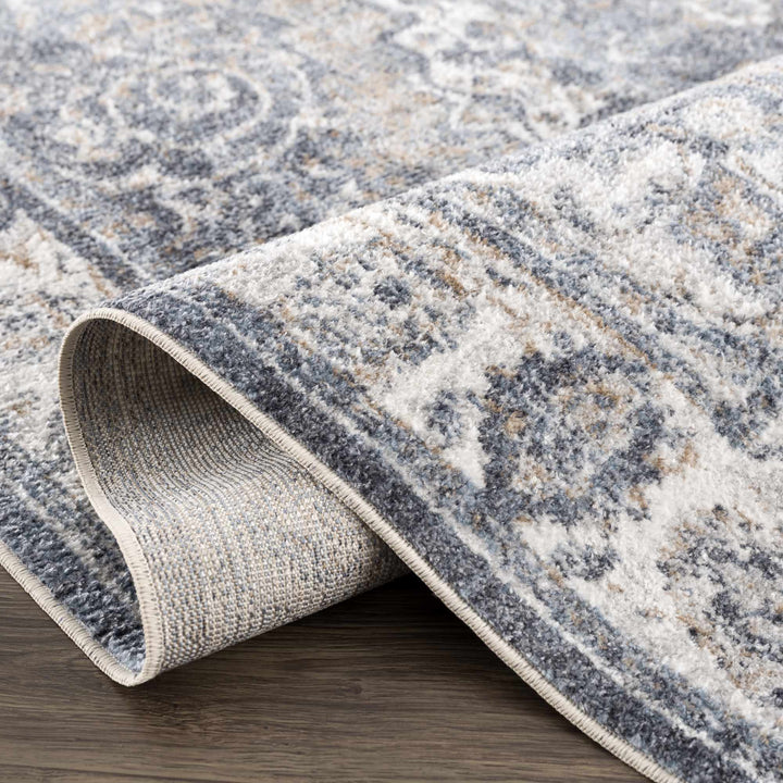 Aurum Traditional Style Ivory And Gray Washable Area Rug - The Rug Decor
