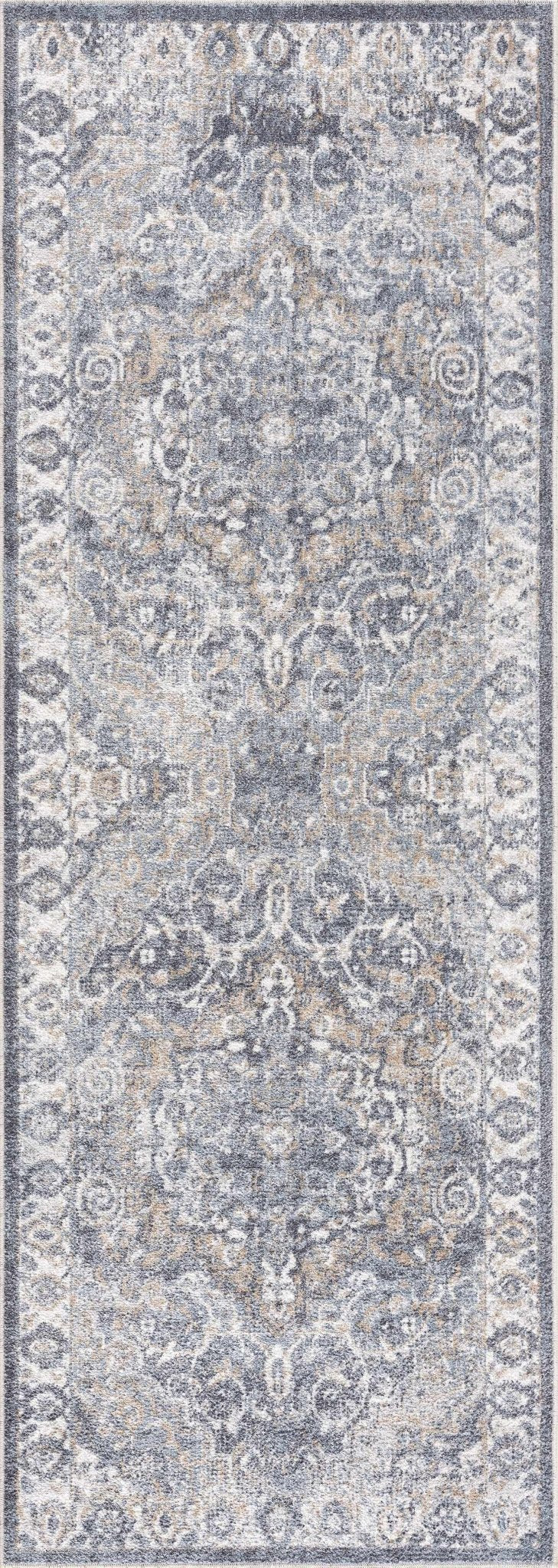 Aurum Traditional Style Ivory And Gray Washable Area Rug - The Rug Decor