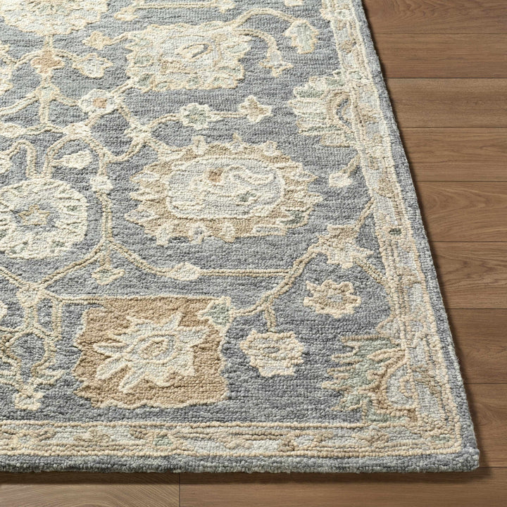 Auryon Traditional Oushak Design Gray Hand Tufted Wool Rug - The Rug Decor