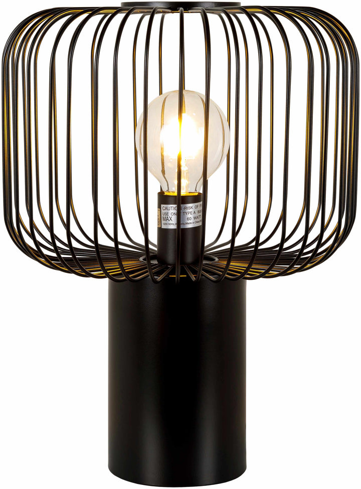 Motiong Black Iron Table Lamp – Contemporary Accent Lighting with Metal Shade