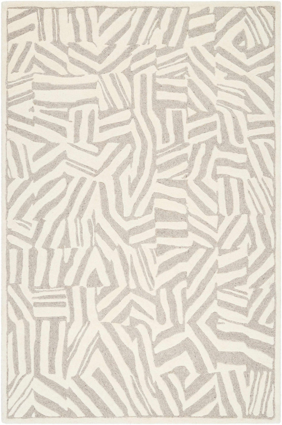 Avian Contemporary Design Ivory Hand Tufted Wool Rug - The Rug Decor