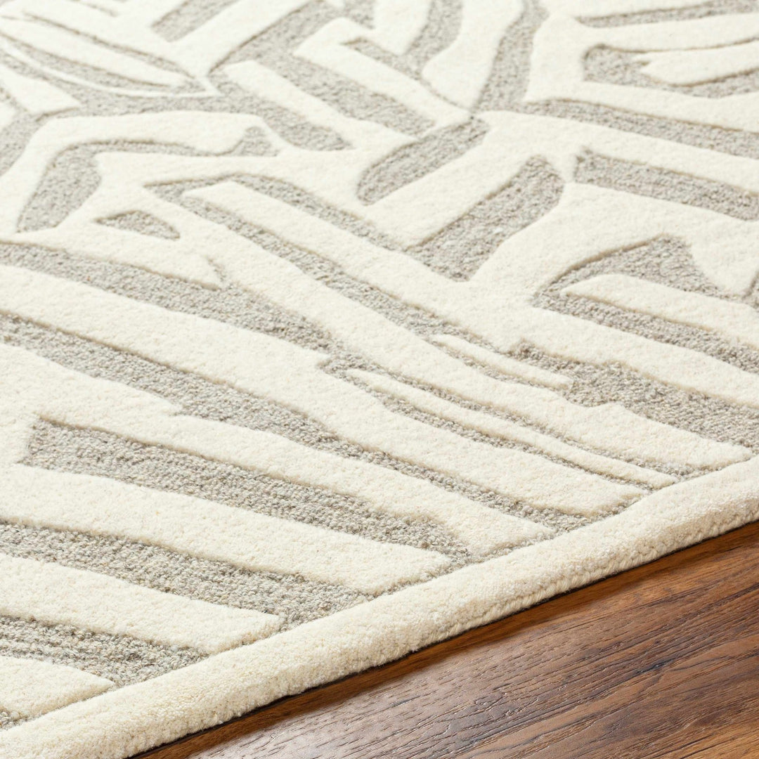 Avian Contemporary Design Ivory Hand Tufted Wool Rug - The Rug Decor