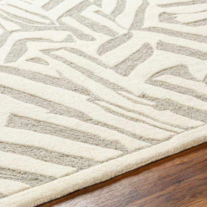 Avian Contemporary Design Ivory Hand Tufted Wool Rug - The Rug Decor