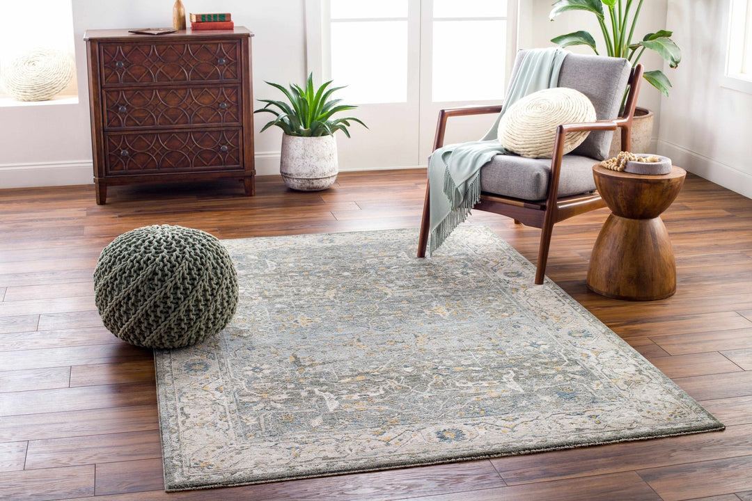 Aviva Traditional Style Teal And Green Area Rug - The Rug Decor