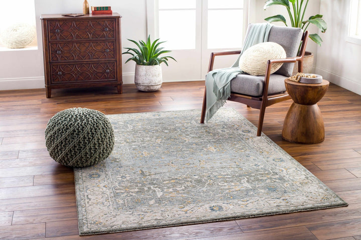 Aviva Traditional Style Teal And Green Area Rug - The Rug Decor