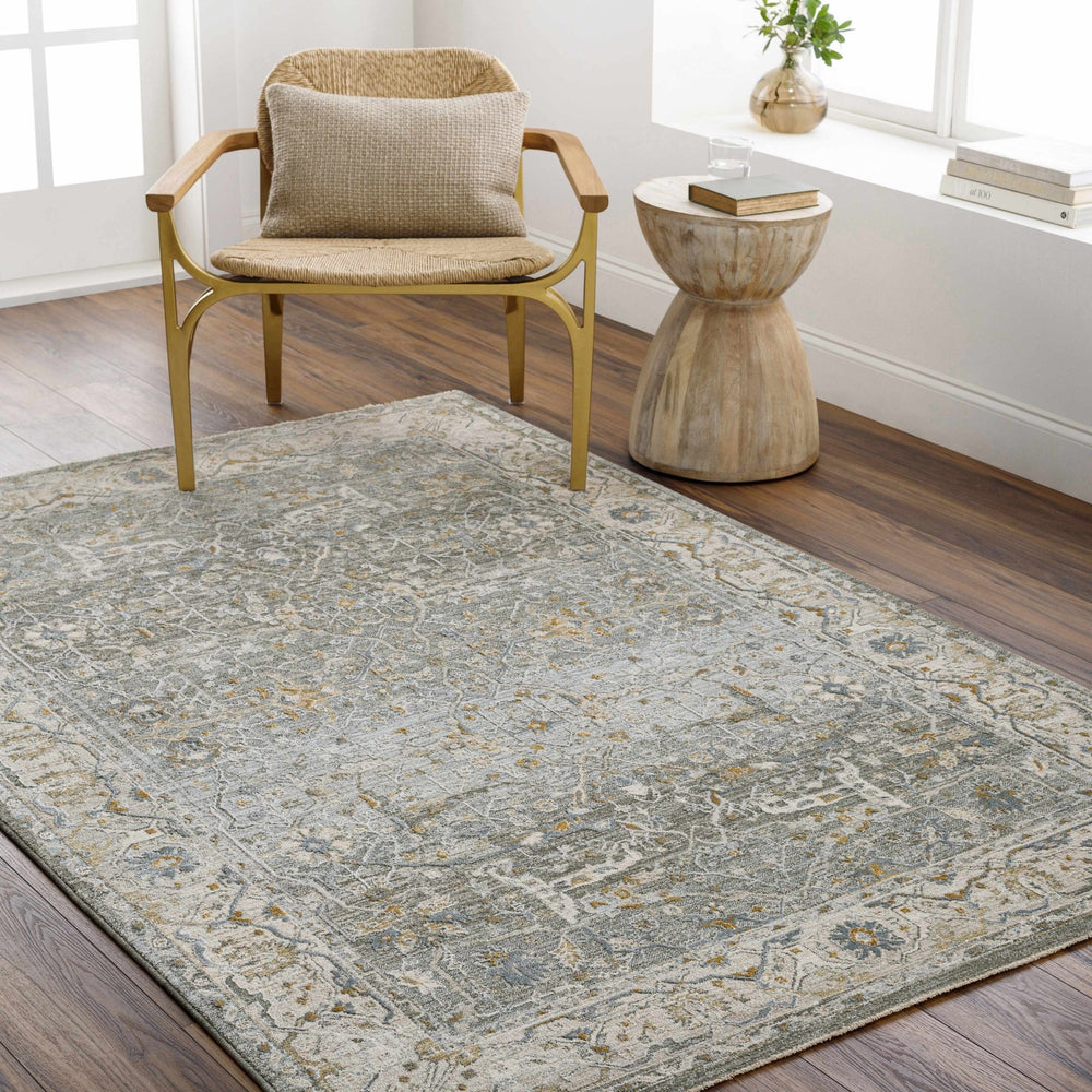 Aviva Traditional Style Teal And Green Area Rug - The Rug Decor