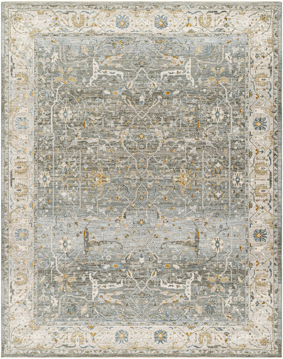 Aviva Traditional Style Teal And Green Area Rug - The Rug Decor