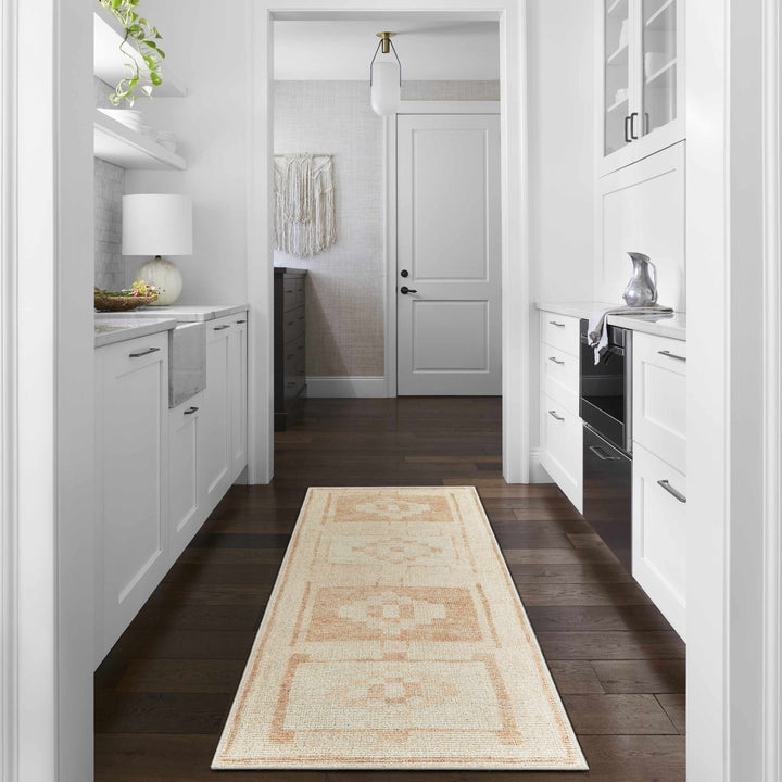 Avril Contemporary Beige And Tan Machine Woven Rug - The Rug Decor