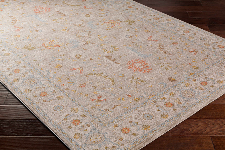 Awena Traditional Style Beige And Blue Rug