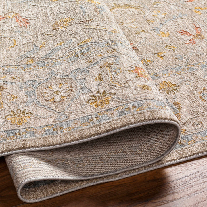 Awena Traditional Style Beige And Blue Rug
