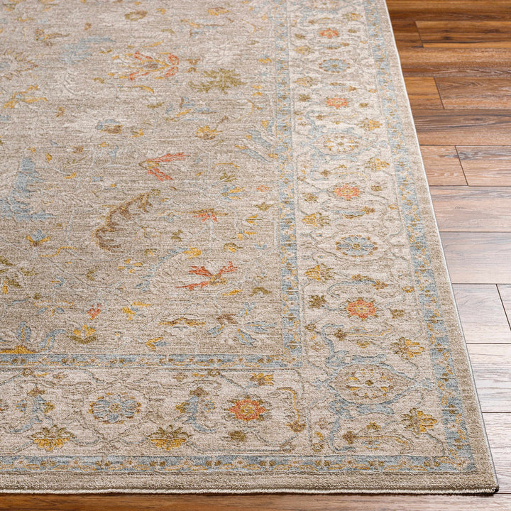 Awena Traditional Style Beige And Blue Rug