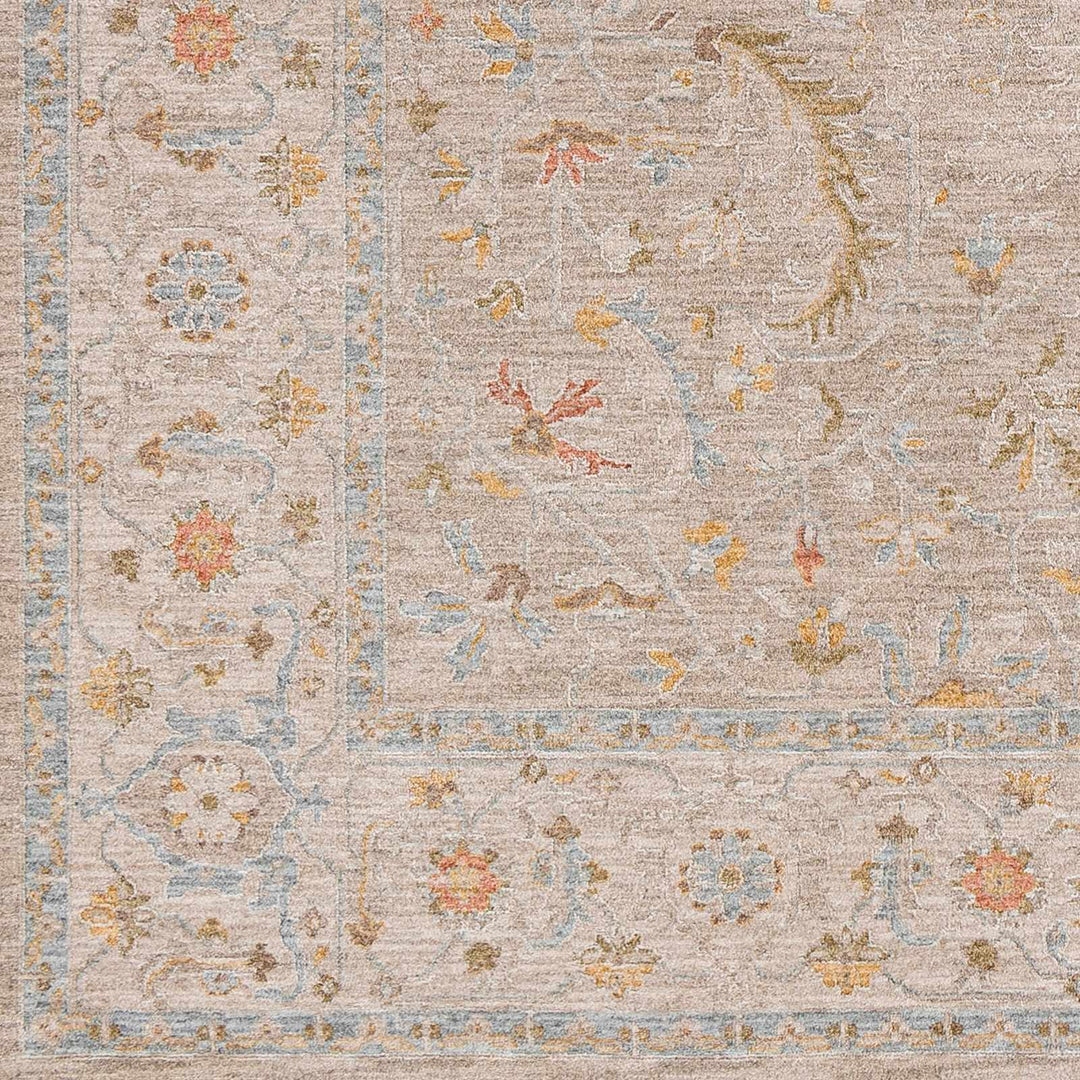 Awena Traditional Style Beige And Blue Rug