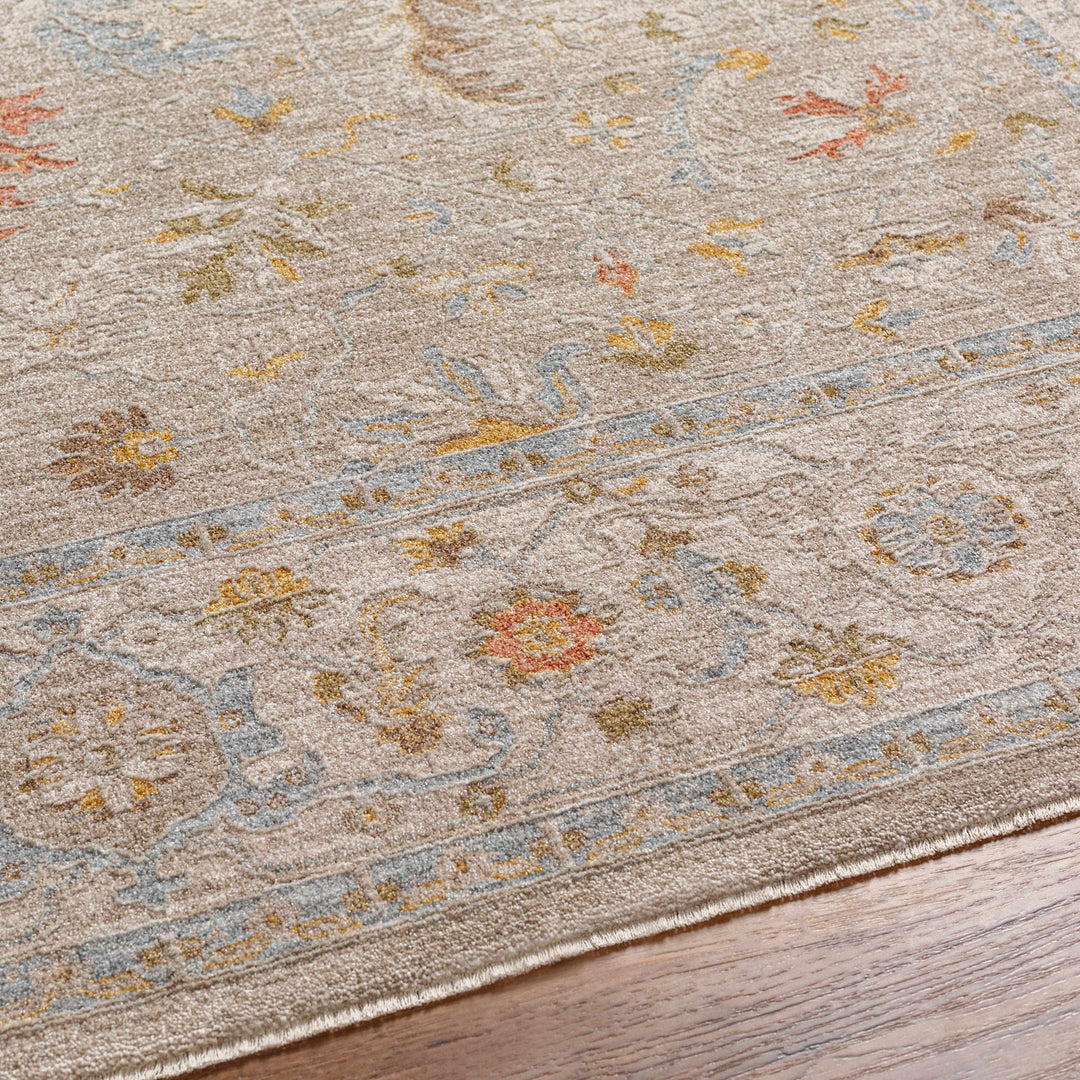 Awena Traditional Style Beige And Blue Rug