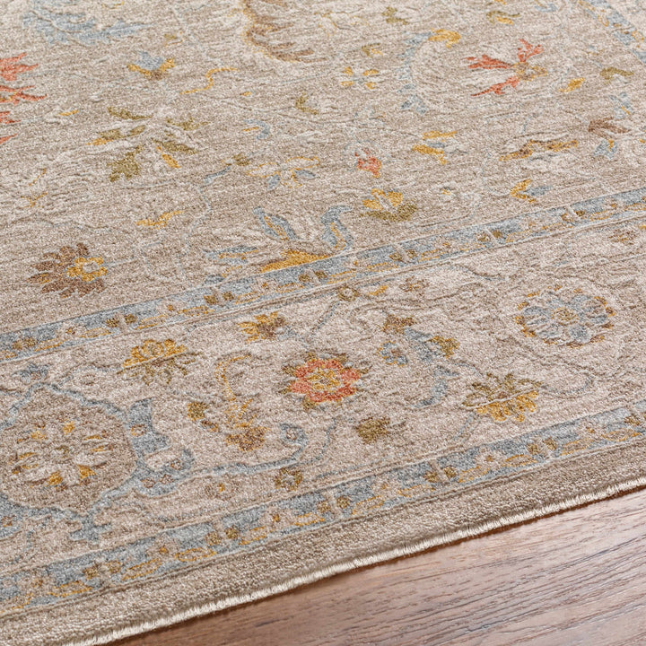 Awena Traditional Style Beige And Blue Rug