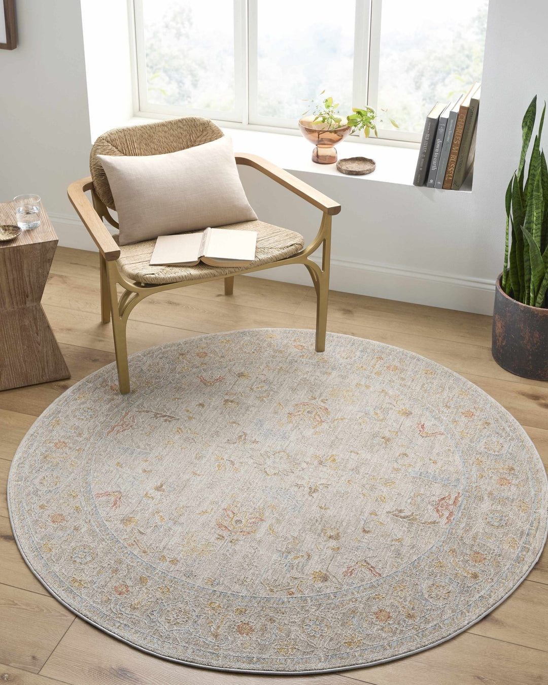 Awena Traditional Style Beige And Blue Rug - The Rug Decor
