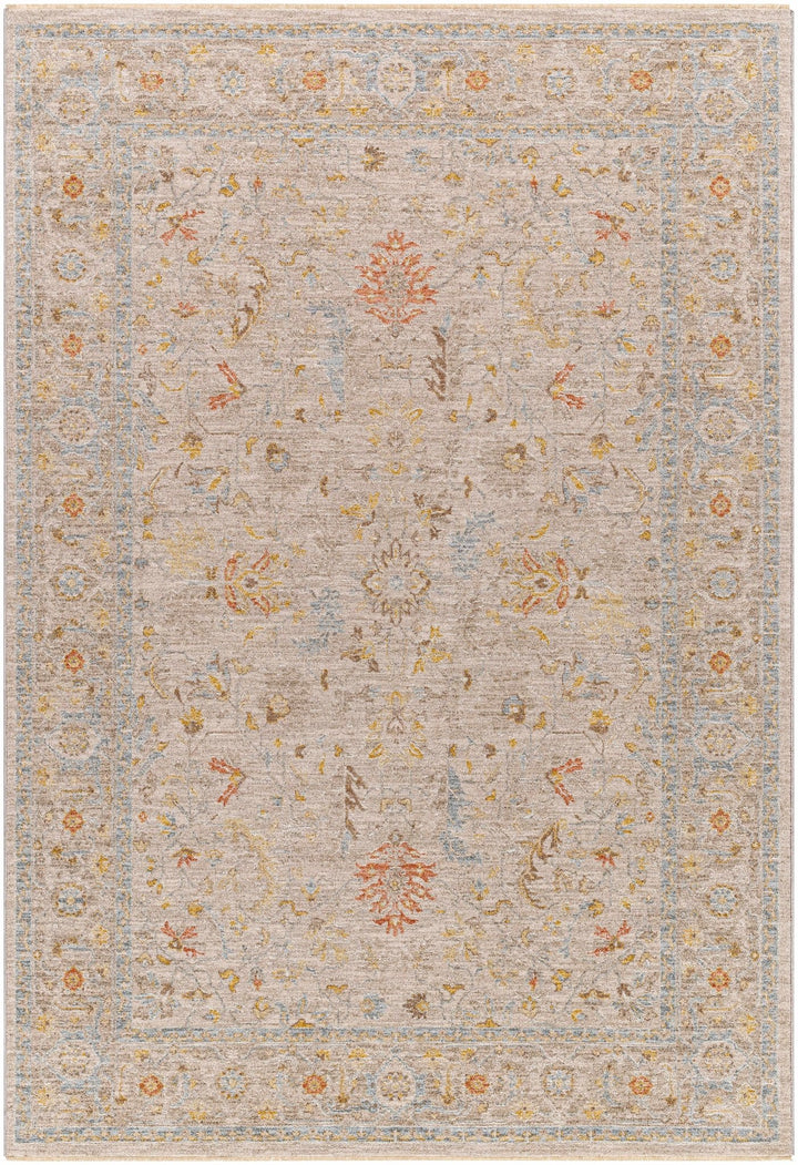 Awena Traditional Style Beige And Blue Rug - The Rug Decor