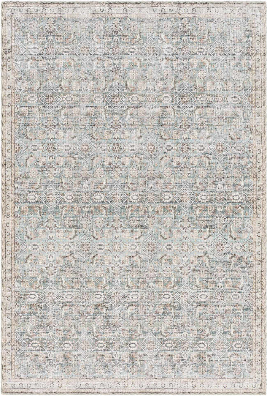 Ayanna Traditional Transitional Gray Washable Rug - The Rug Decor