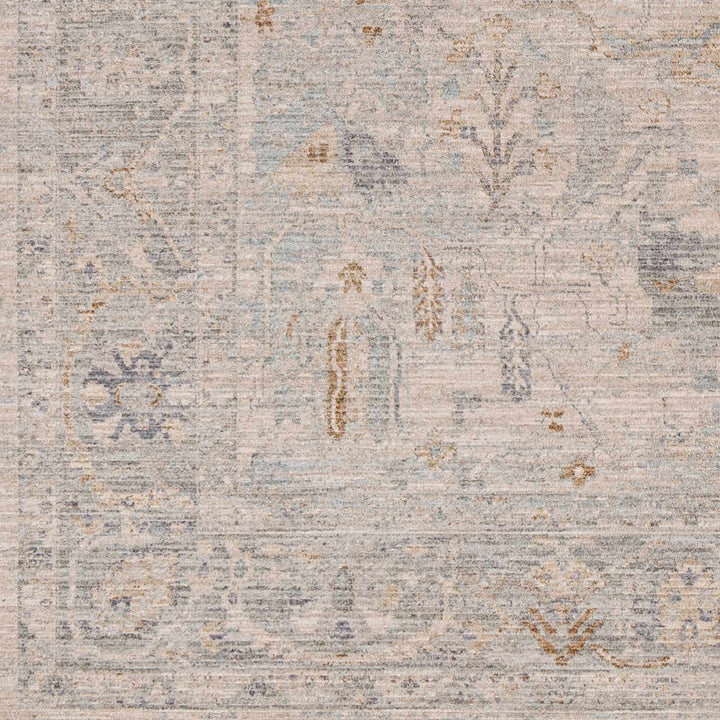 Ayarn Traditional Style Beige And Gray Area Rug