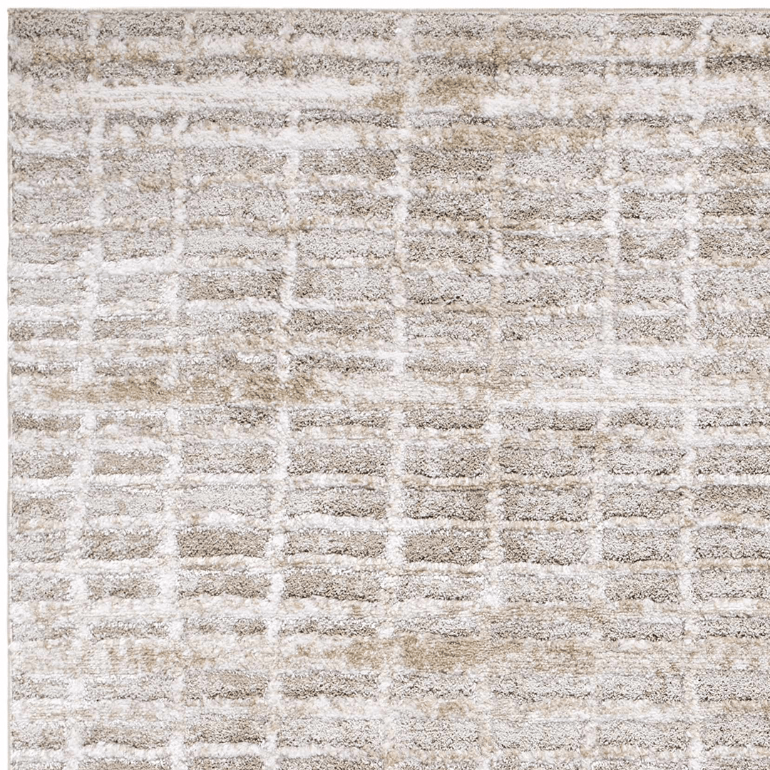 Ayashe Bohemian Transitional Design Beige Machine Woven Shag Rug - The Rug Decor