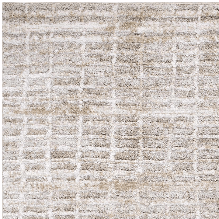 Ayashe Bohemian Transitional Design Beige Machine Woven Shag Rug - The Rug Decor
