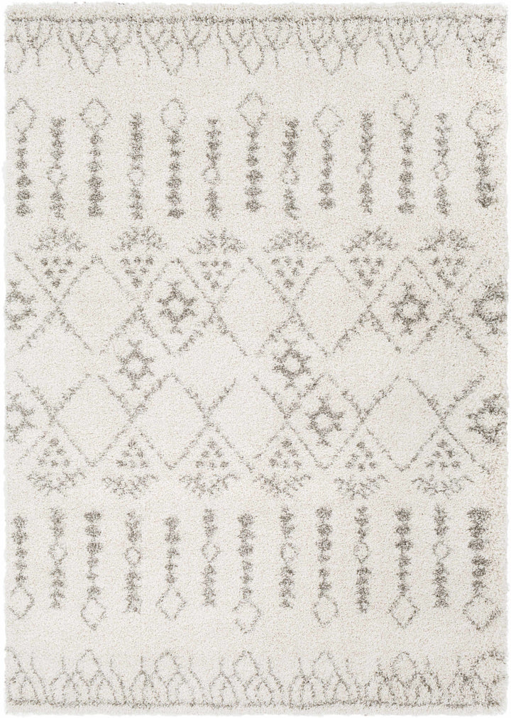 Aylett Ivory And Charcoal Modern Style Area Rug
