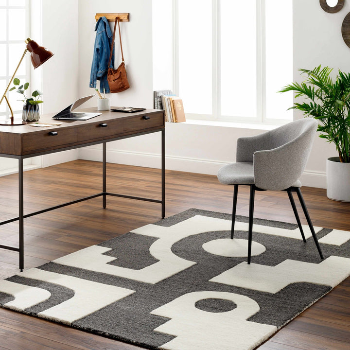 Ayoka Contemporary Style Beige And Gray Hand Tufted Wool Rug - The Rug Decor