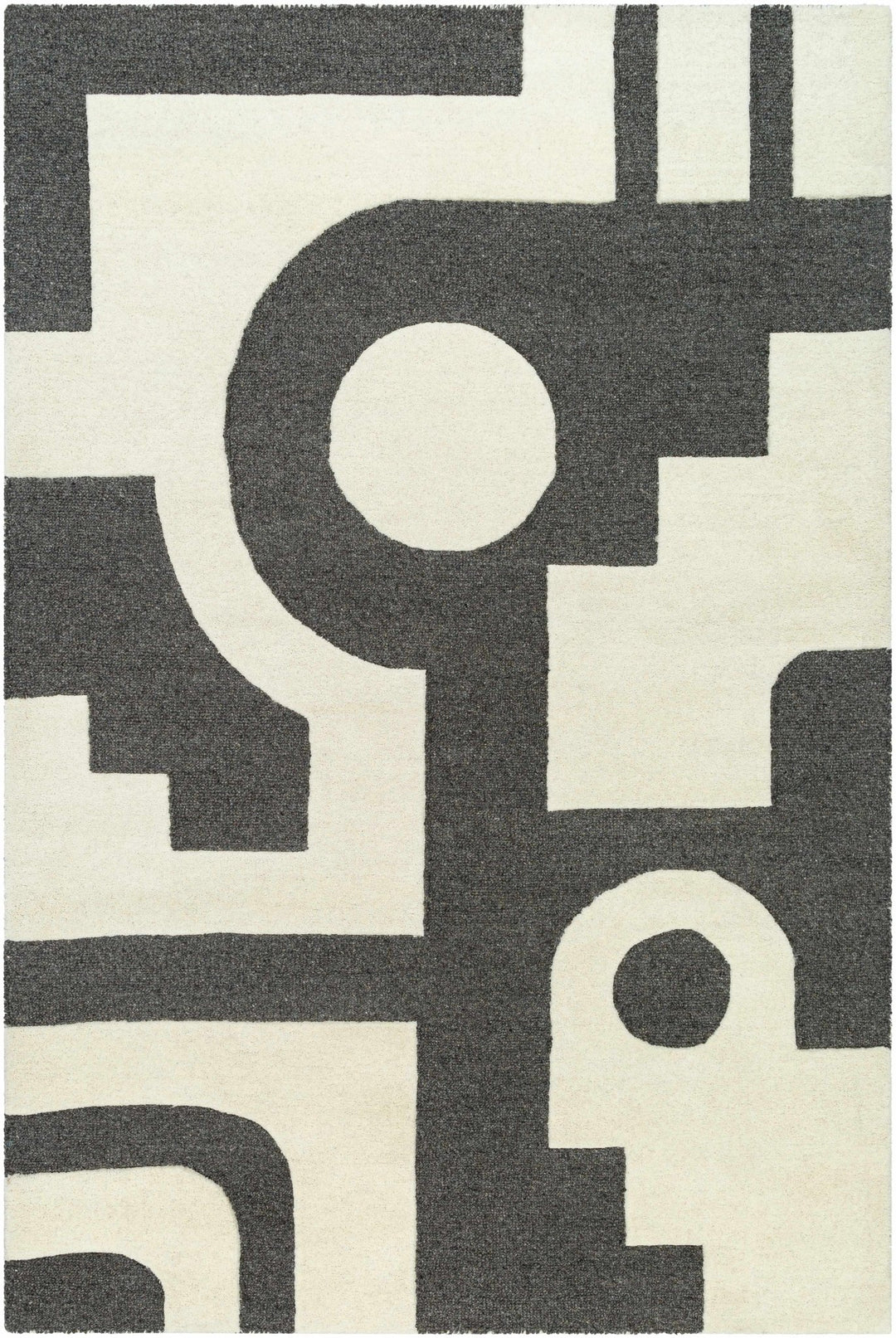Ayoka Contemporary Style Beige And Gray Hand Tufted Wool Rug - The Rug Decor