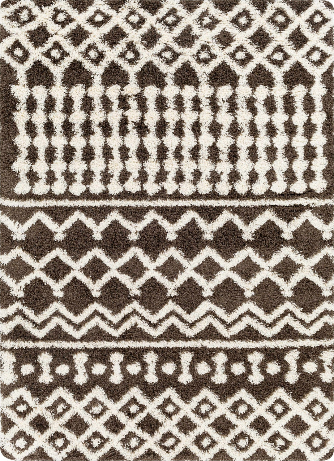 Aysel Contemporary Brown And White Area Rug - The Rug Decor