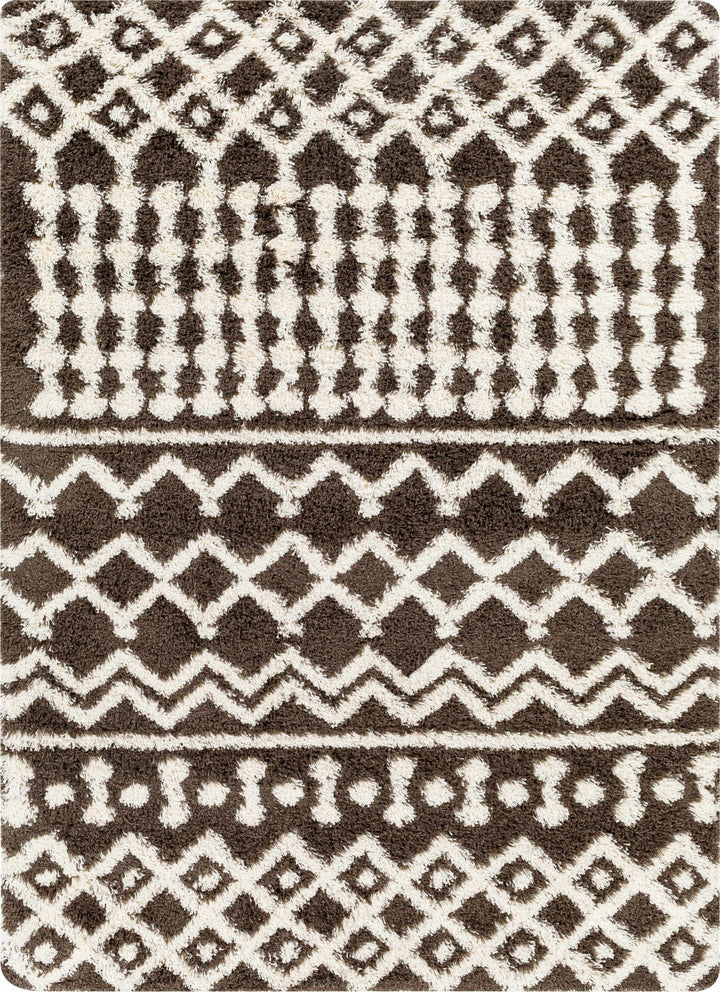 Aysel Contemporary Brown And White Area Rug - The Rug Decor